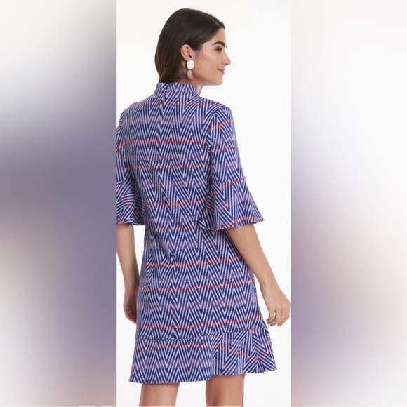 Tyler Boe Mindy Jacquard Dress Pink And Gray Size Medium - Picture 2 of 7